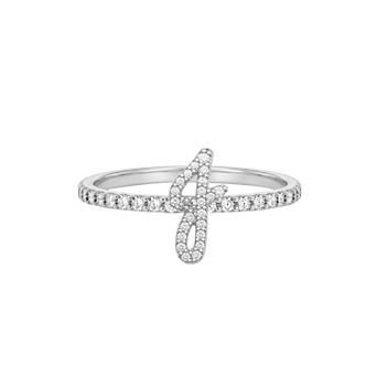 PRIMROSE Pave Cubic Zirconia Initial Ring