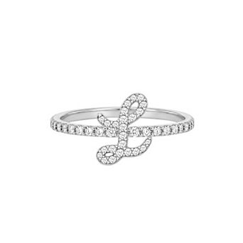 PRIMROSE Pave Cubic Zirconia Initial Ring