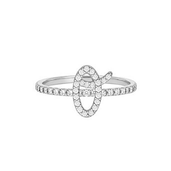 PRIMROSE Pave Cubic Zirconia Initial Ring