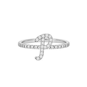 PRIMROSE Pave Cubic Zirconia Initial Ring