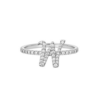 PRIMROSE Pave Cubic Zirconia Initial Ring