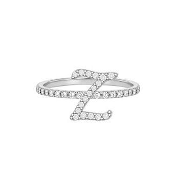 PRIMROSE Pave Cubic Zirconia Initial Ring