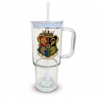 Silver Buffalo Harry Potter Hogwarts Crest 23-oz. Glass Tumbler