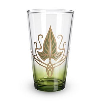 Silver Buffalo Lord of the Rings Elven Leaf 16-oz. Pint Glass