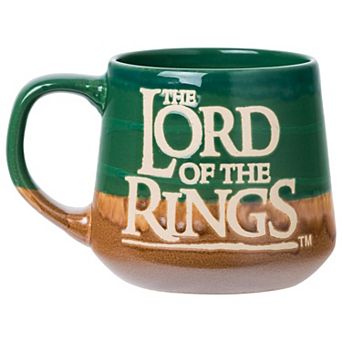 Silver Buffalo Lord of the Rings Elven Leaf 18-oz. Tapered Pottery Mug