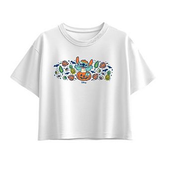 Girls 7-16 Disney's Lilo & Stitch Pumpkin Florals Boxy Tee