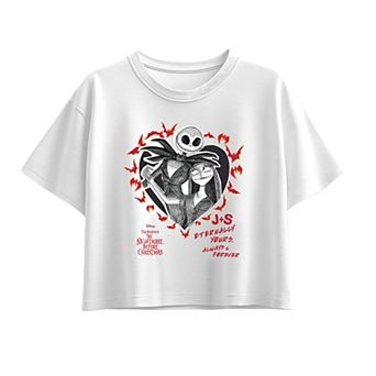 Girls 7-16 Disney's The Nightmare Before Christmas Jack & Sally Boxy Tee