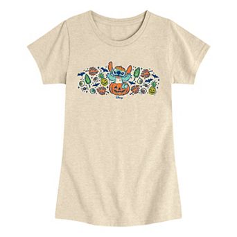 Girls 7-16 Disney's Lilo & Stitch Pumpkin Florals Graphic Tee