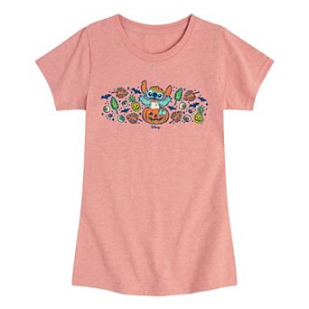 Girls 7-16 Disney's Lilo & Stitch Pumpkin Florals Graphic Tee