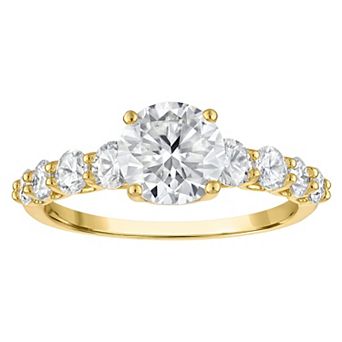 White Lotus 14k Gold Over Sterling Silver Lab-Created Moissanite Bridal Ring