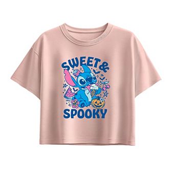 Girls 7-16 Disney's Lilo & Stitch Sweet & Spooky Boxy Tee