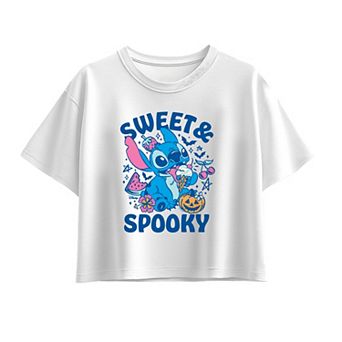 Girls 7-16 Disney's Lilo & Stitch Sweet & Spooky Boxy Tee