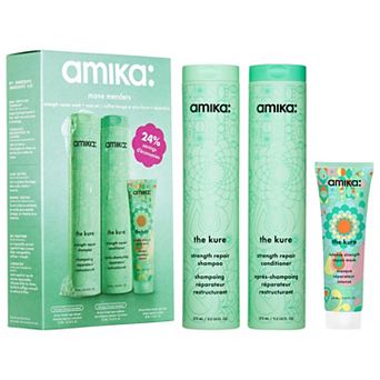 amika Mane Menders Strength Repair Wash + Care Value Set