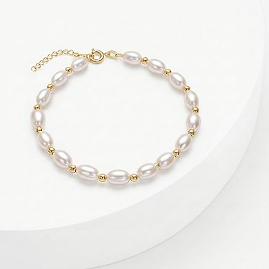 PRIMROSE 14k Gold-Plated Simulated Pearl Bead Bracelet