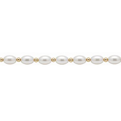 PRIMROSE 14k Gold-Plated Simulated Pearl Bead Bracelet