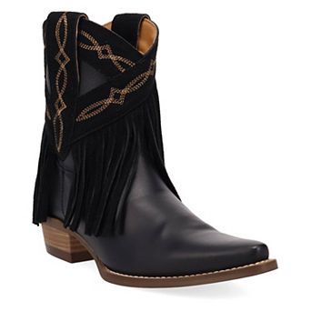 Dingo Last Ride Women's Leather Fringe Ankle Boots