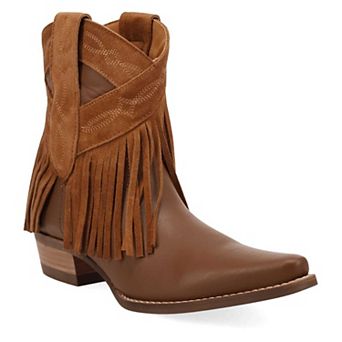 Dingo Last Ride Women's Leather Fringe Ankle Boots