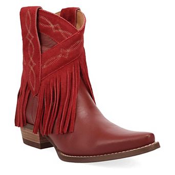 Dingo Last Ride Women's Leather Fringe Ankle Boots