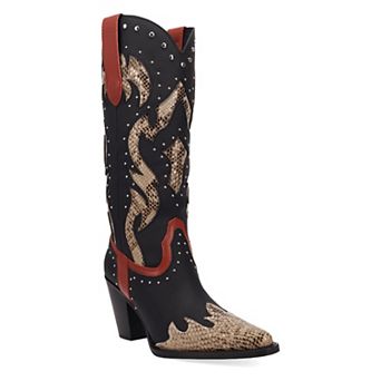 Dingo Untamed Women's Leather Western Boots With Block Heel