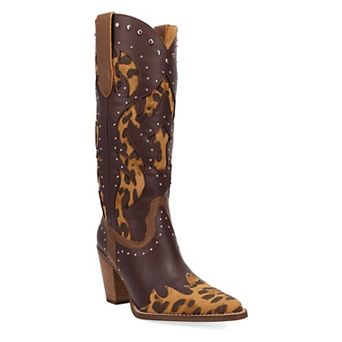 Dingo Untamed Women's Leather Western Boots With Block Heel