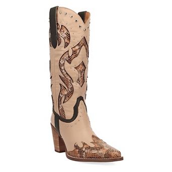 Dingo Untamed Women's Leather Western Boots With Block Heel