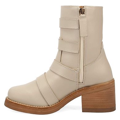 Dingo Topanga Women's Leather Ankle Booties With Buckle Detail