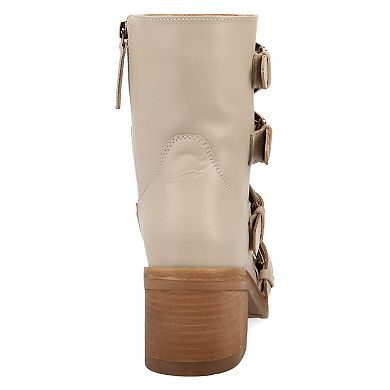 Dingo Topanga Women's Leather Ankle Booties With Buckle Detail