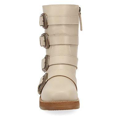 Dingo Topanga Women's Leather Ankle Booties With Buckle Detail