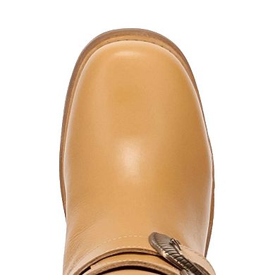 Dingo Fillmore Women's Leather Knee-High Boots With Buckle Detail