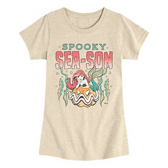 Girls 7-16 Disney Princess Ariel Spooky Sea-Son Graphic Tee