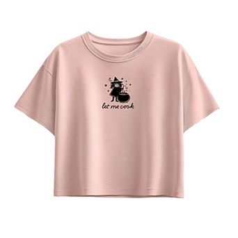 Girls 7-16 "Let Me Cook" Witch Boxy Tee