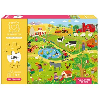 book n app TEAMPUZZLE On the Farm 194 pc Puzzle