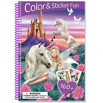 book n app Color & Sticker Fun Elves Spiralbound Book