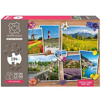 book n app TEAMPUZZLE Dream Destinations 194 pc Jigsaw Puzzle