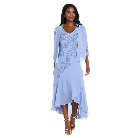 Женские платья R&M Petite R&M Richards 2 pc Embellished V-Neck Jacket & Dress Set