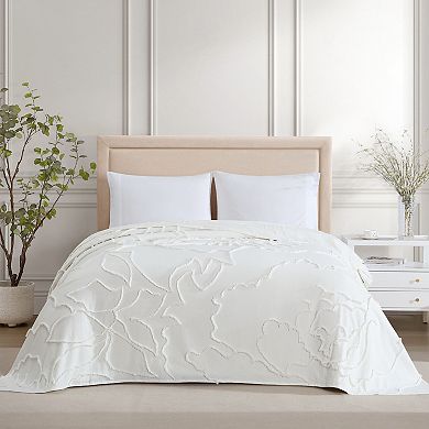 ELLE Chenille Floral Bedspread or Sham