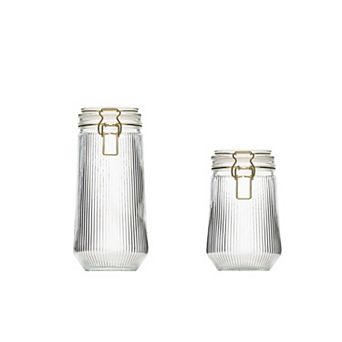 10 Strawberry Street Delancey Set of 2 Graduated Textured Glass