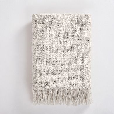 Brooklyn Loom Chunky Boucle Textured Microfiber Throw Blanket