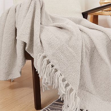 Brooklyn Loom Chunky Boucle Textured Microfiber Throw Blanket