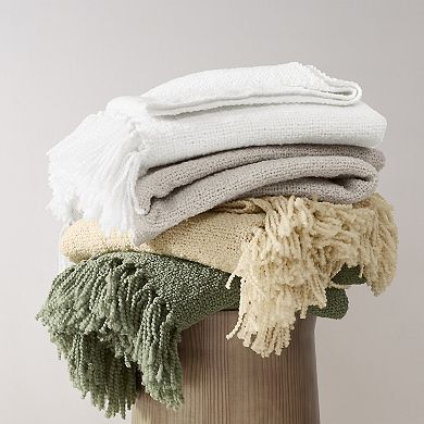 Brooklyn Loom Chunky Boucle Textured Microfiber Throw Blanket