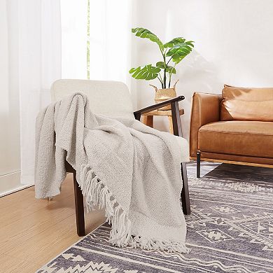 Brooklyn Loom Chunky Boucle Textured Microfiber Throw Blanket