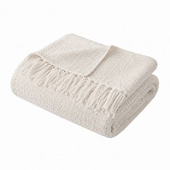 Brooklyn Loom Chunky Boucle Textured Microfiber Throw Blanket