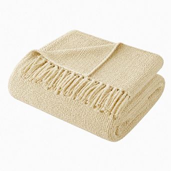 Brooklyn Loom Chunky Boucle Textured Microfiber Throw Blanket