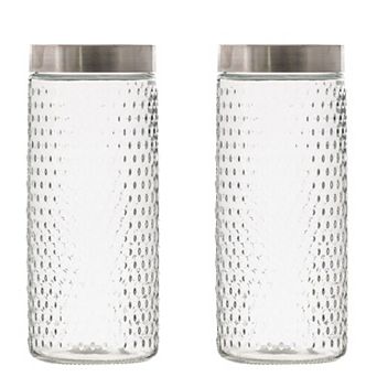 10 Strawberry Street Crosby Large Glass Canister Set of 2