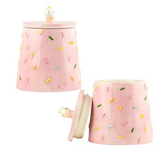 10 Strawberry Street Ice Cream Sprinkle Canister Set of 2