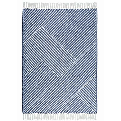 Brooklyn Loom Diagonal Chenille Stripe Throw Blanket