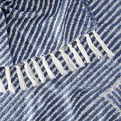 Brooklyn Loom Diagonal Chenille Stripe Throw Blanket