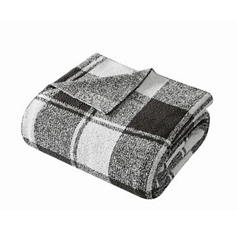 Brooklyn Loom Dusted Plaid Throw Blanket