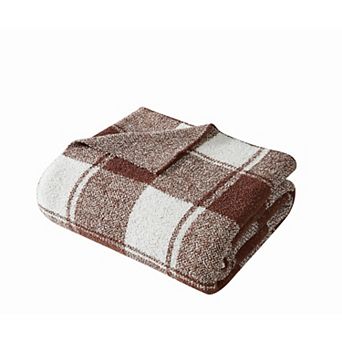Brooklyn Loom Dusted Plaid Throw Blanket