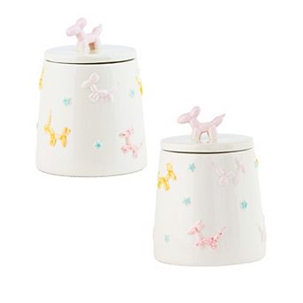 10 Strawberry Street Balloon Animal Canister Set of 2